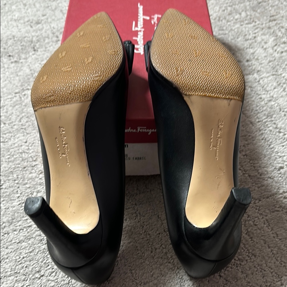 MIMI' 70 Nero Lamb Heels - Picture 6 of 9